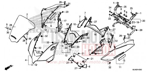 UPPER COWL VFR800FH de 2017